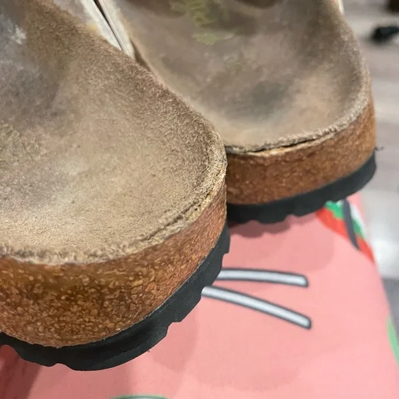 Birkenstock Papillio Boston Poetry Leather Ivory Floral Slip-on Clog Mule - Picture 5 of 5